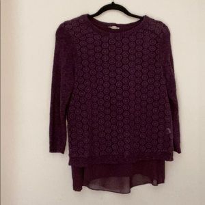 Lucky Brand mixed material top